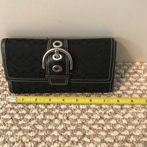 Black used Coach wallet